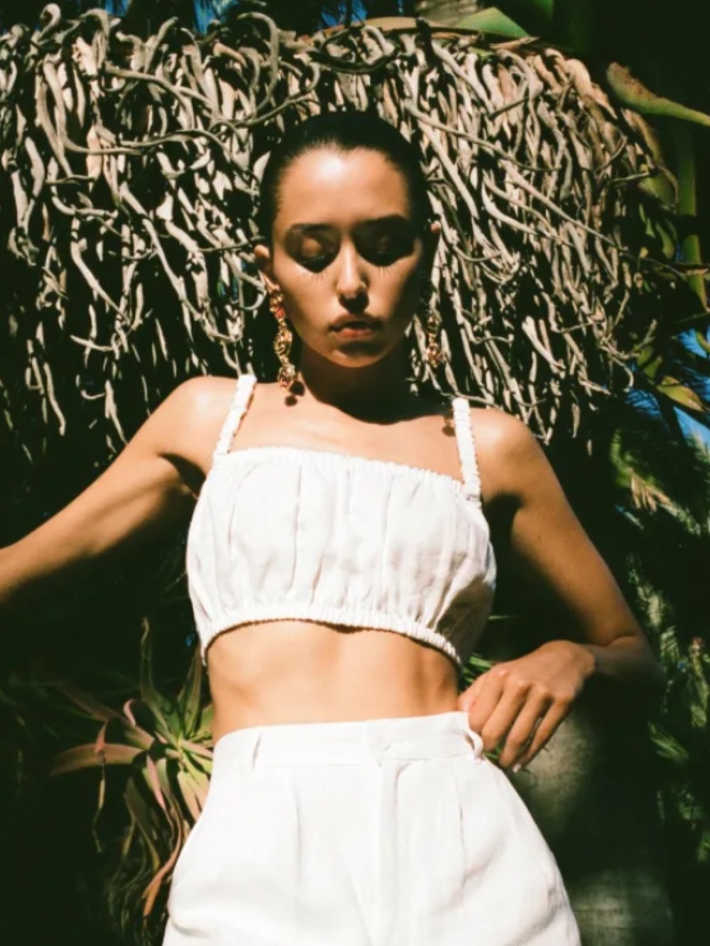Reformation Carmen Linen Crop Top Size 8